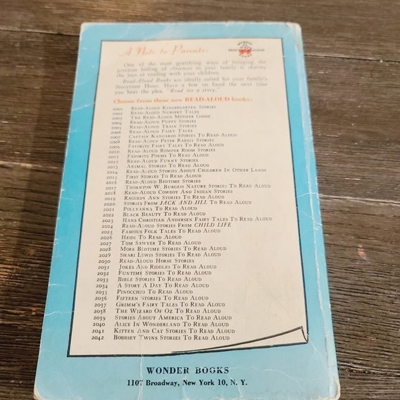 Vintage 1960s Bobbsey Twins Stories To Read Aloud Paperback Book - Picture 2 of 8